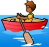 rowboat (brown) emoji