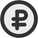 ruble circle icon