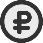 ruble circle icon