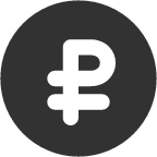 ruble circle icon