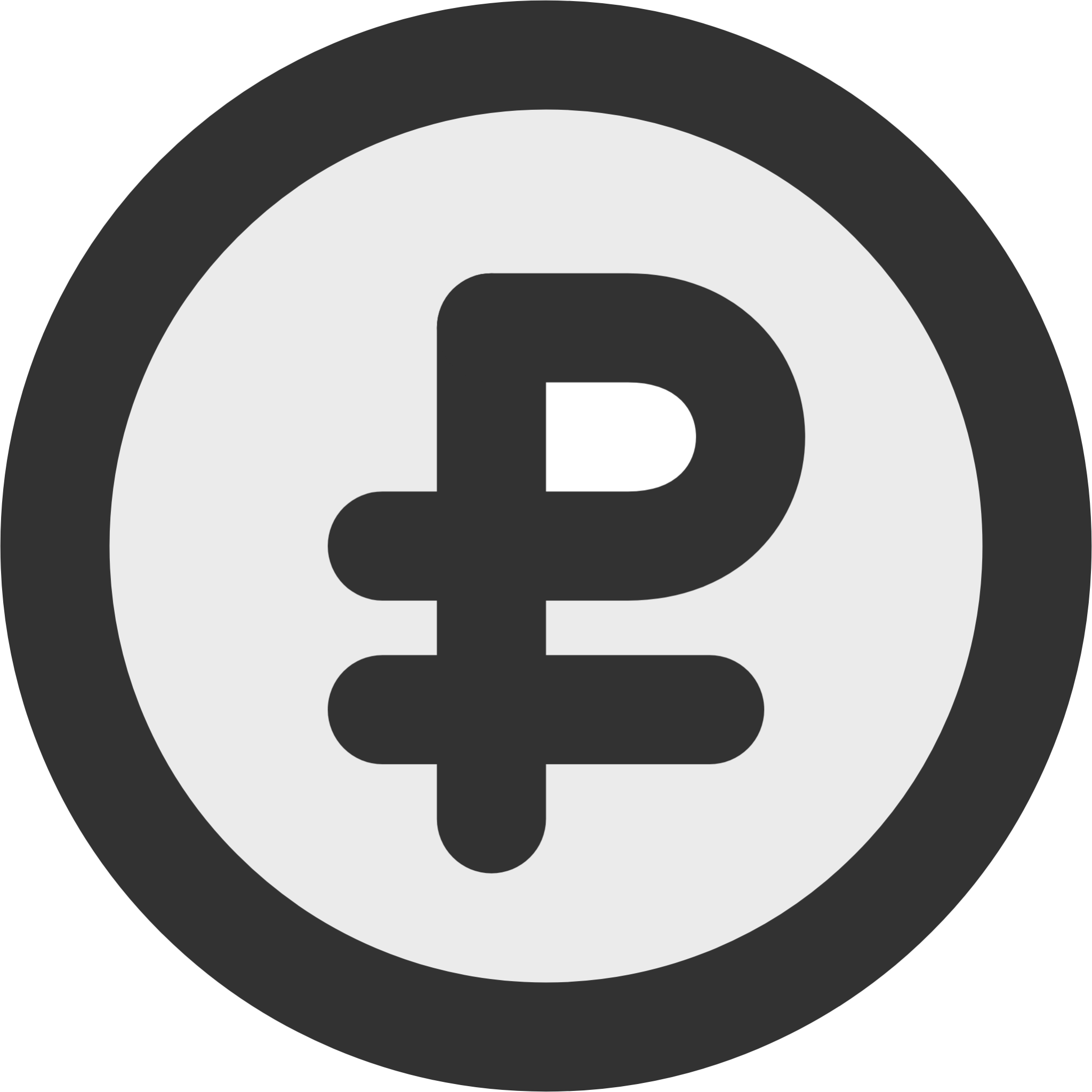 ruble circle icon