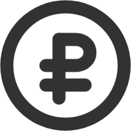 ruble circle icon