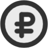 ruble circle icon