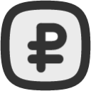 ruble square icon