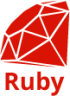 ruby plain wordmark icon
