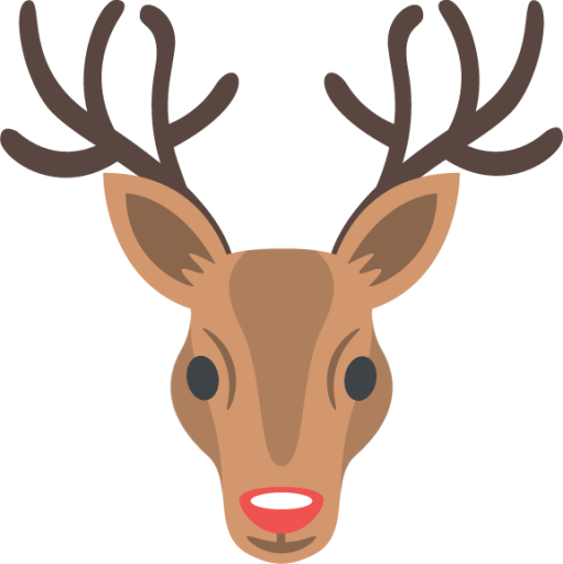 Rudolph the Red-Nosed Reindeer emoji