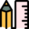 ruler pencil icon
