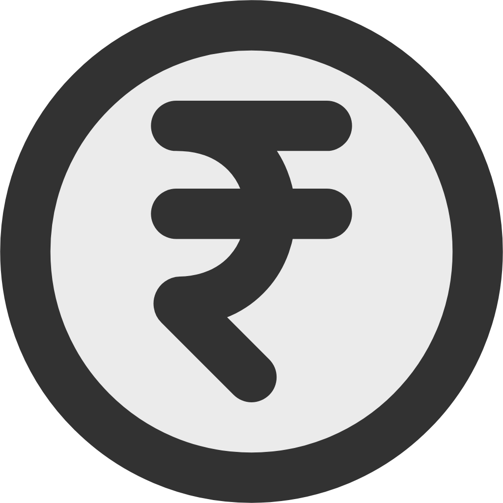 rupee circle icon