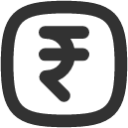 rupee square icon