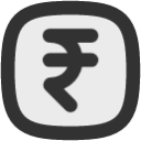 rupee square icon