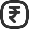 rupee square icon