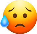 Sad but Relieved Face emoji