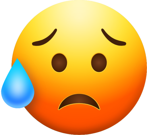 Sadness and weaping emoji