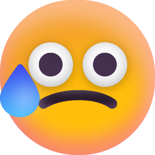 Transparent Scared Emoji Png - Cartoon Sad Face Png, Png Download