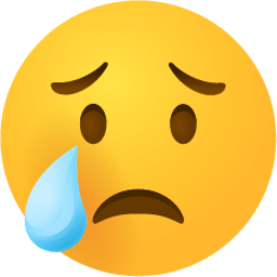 Sad but relieved face emoji emoji