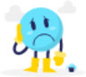 Sad face illustration
