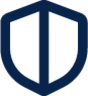 safe shield 2 line system icon