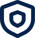 safe shield line system icon