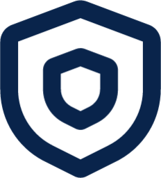 safe shield line system icon