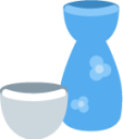 sake bottle and cup emoji