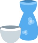 sake bottle and cup emoji