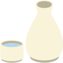 sake bottle and cup emoji