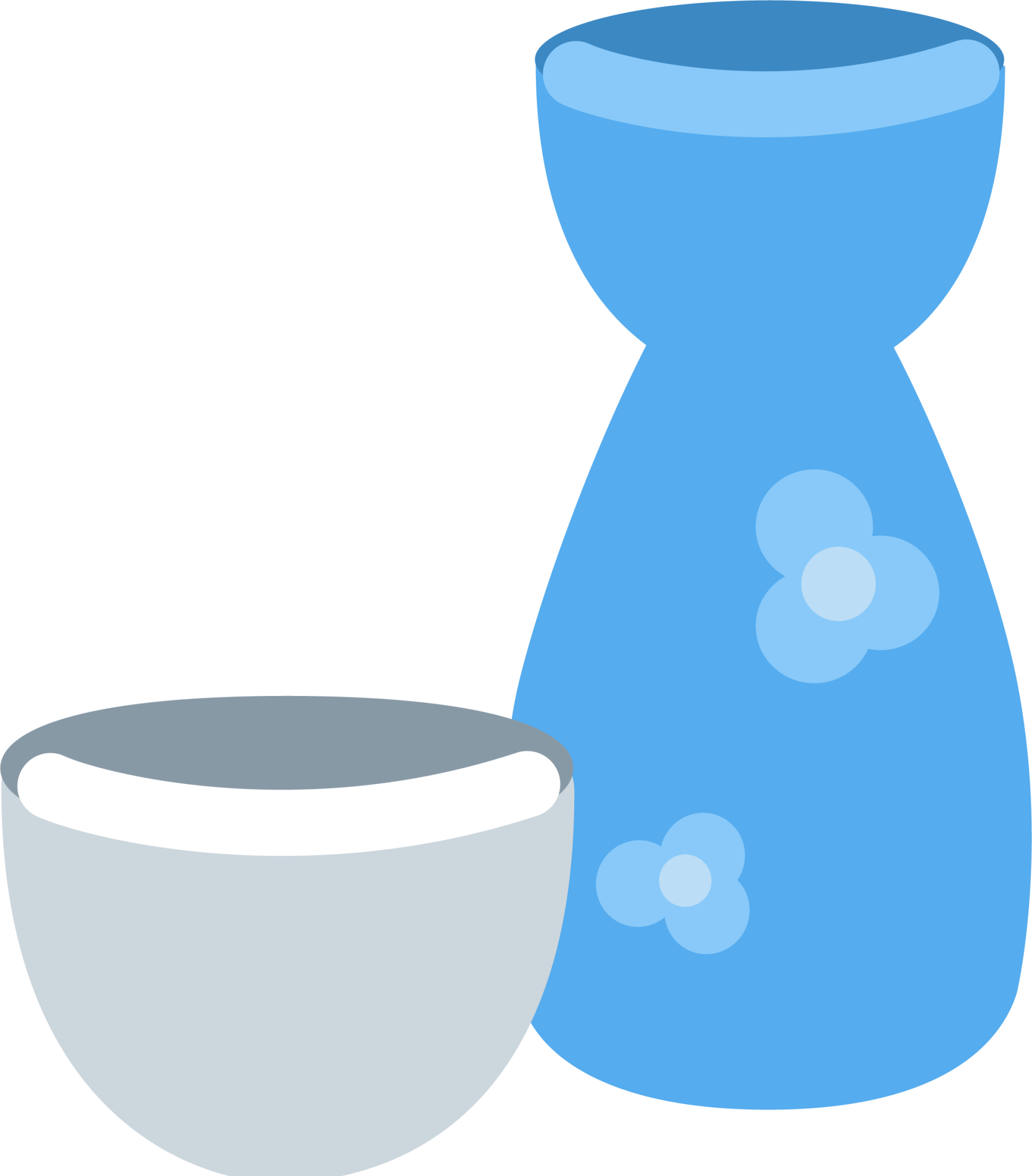 sake bottle and cup emoji