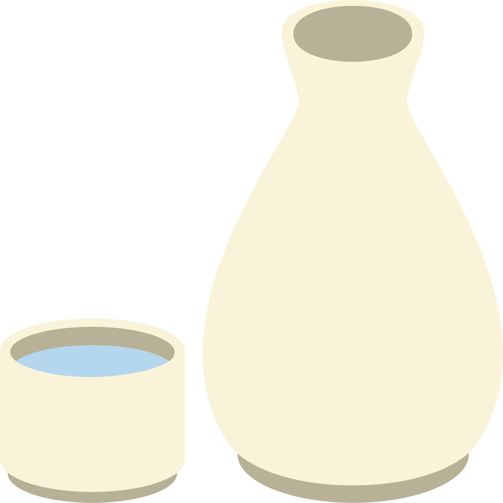 sake bottle and cup emoji