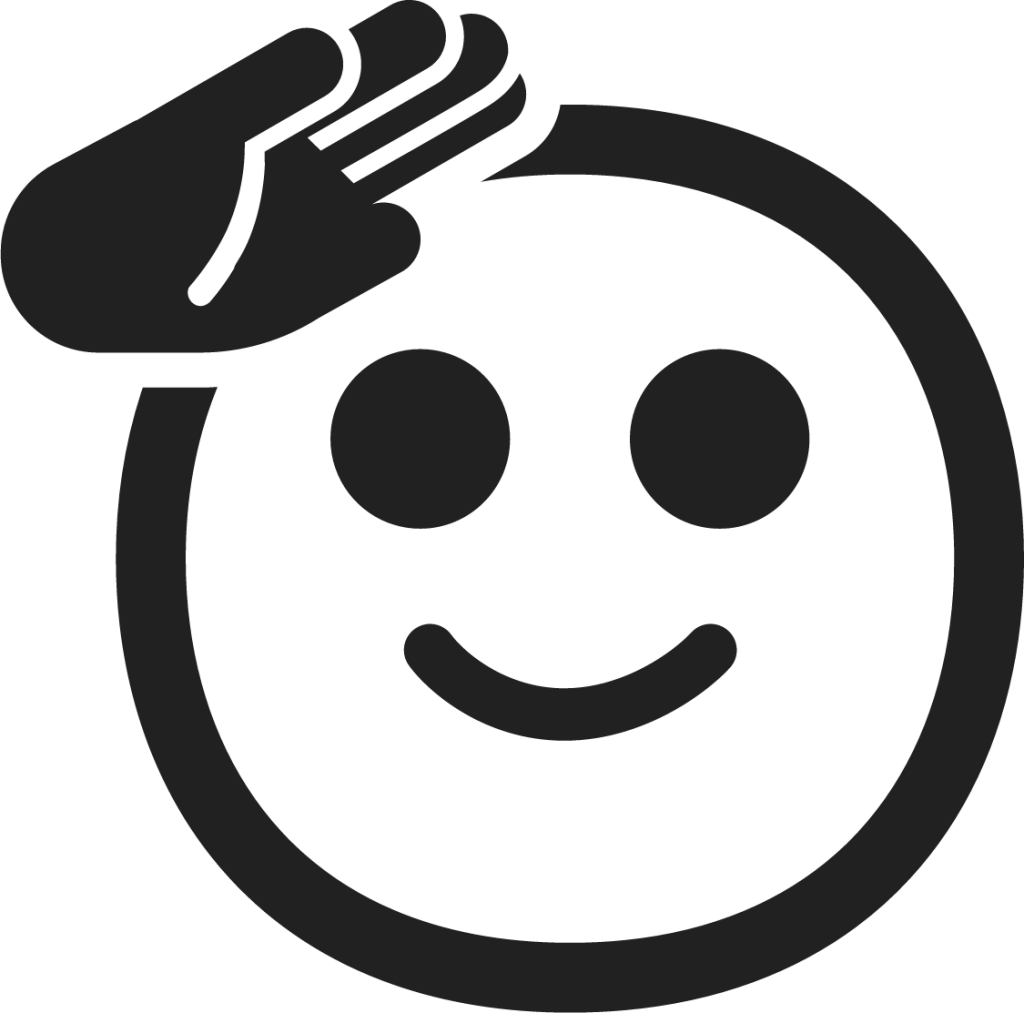 saluting face emoji