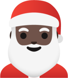 Santa Claus: dark skin tone emoji