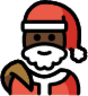 Santa Claus: dark skin tone emoji