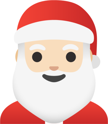 Santa Claus: light skin tone emoji