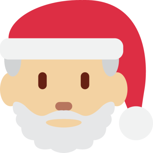 Santa Claus: light skin tone emoji