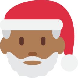 Santa Claus: medium-dark skin tone emoji