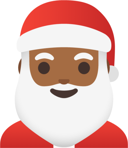 Santa Claus: medium-dark skin tone emoji
