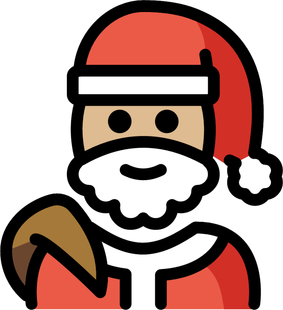 Santa Claus: medium-light skin tone emoji