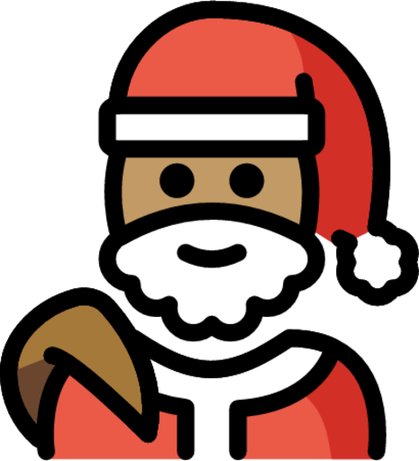 Santa Claus: medium skin tone emoji