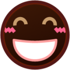 satisfied (black) emoji