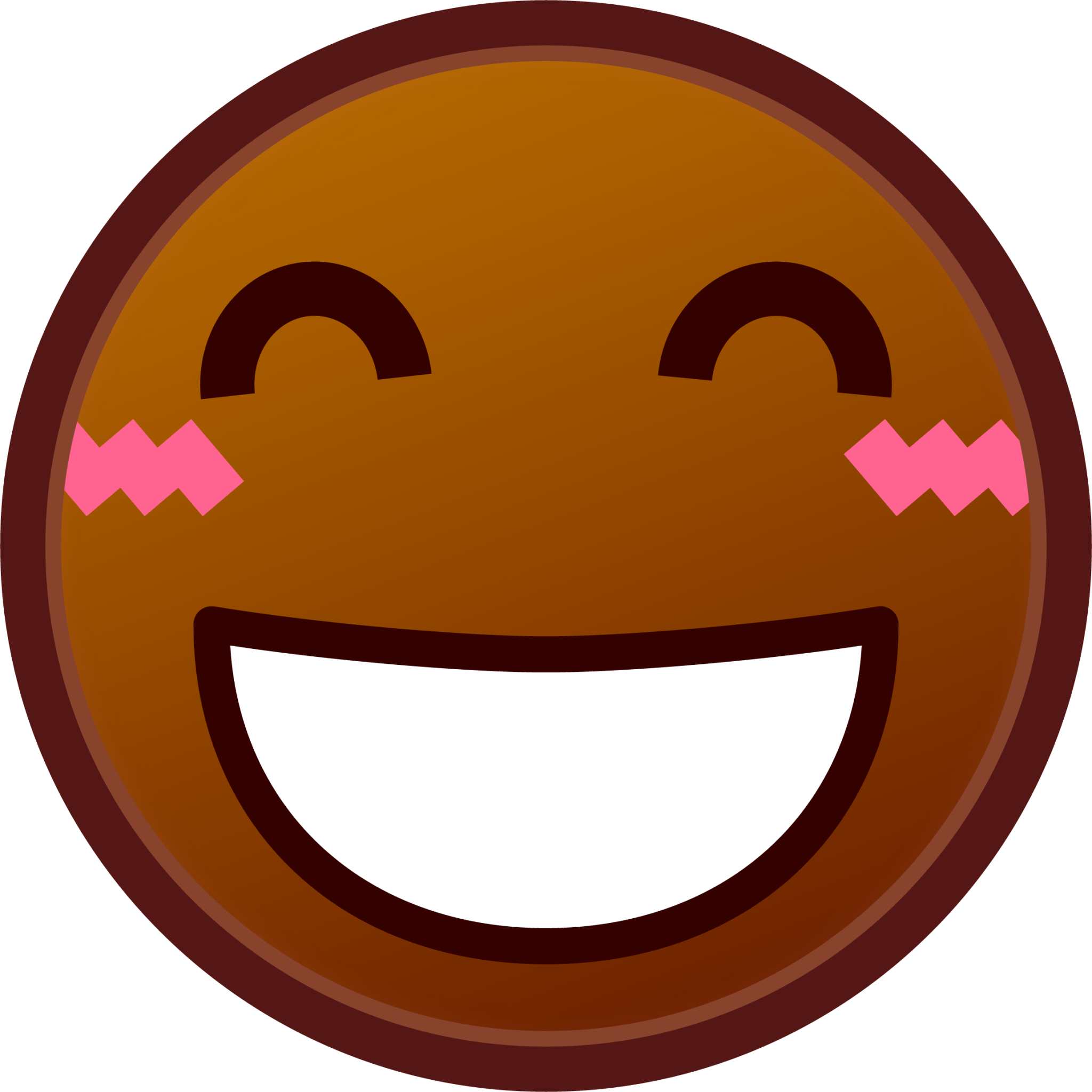 satisfied (brown) emoji