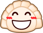 satisfied (dumpling) emoji