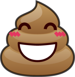 satisfied (poop) emoji