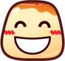satisfied (pudding) emoji