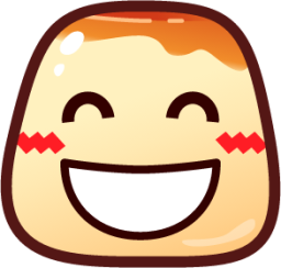 satisfied (pudding) emoji