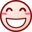 satisfied (white) emoji