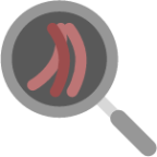 sausages in a frying pan icon