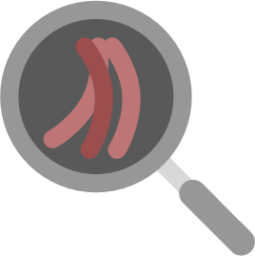sausages in a frying pan icon
