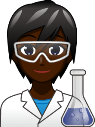 scientist (black) emoji