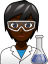 scientist (black) emoji