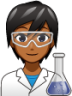 scientist (brown) emoji