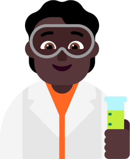 scientist dark emoji
